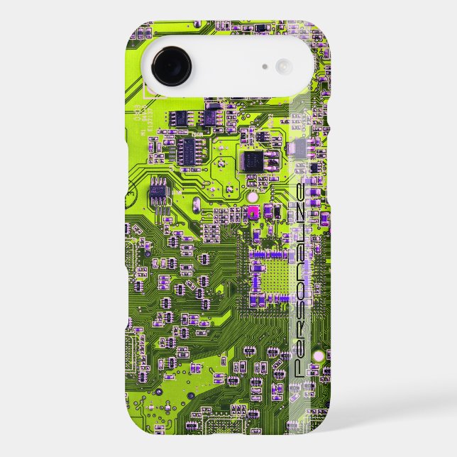 Custom Yellow PCB Circuit Board for IT Pros (Back)