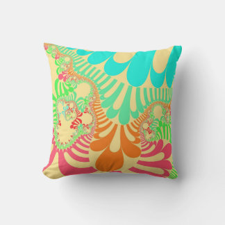 Custom Yellow Rainbow Mod Throw Pillow