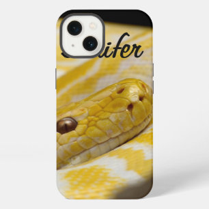 Custom yellow snake close up eyes iPhone 13 case