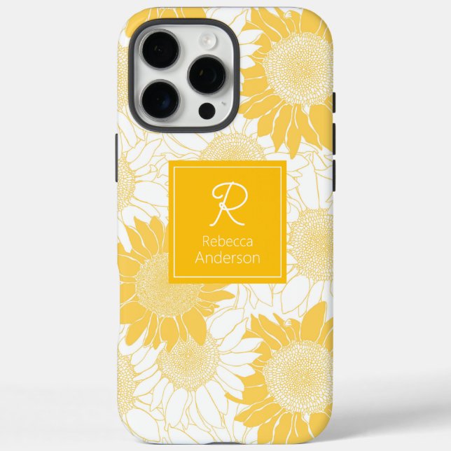 Custom Yellow Sunflower Case-Mate iPhone Case (Back)