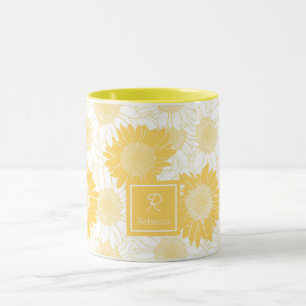 Custom Yellow Sunflowers Mug