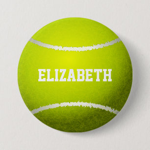 Custom Yellow Tennis Ball 7.5 Cm Round Badge