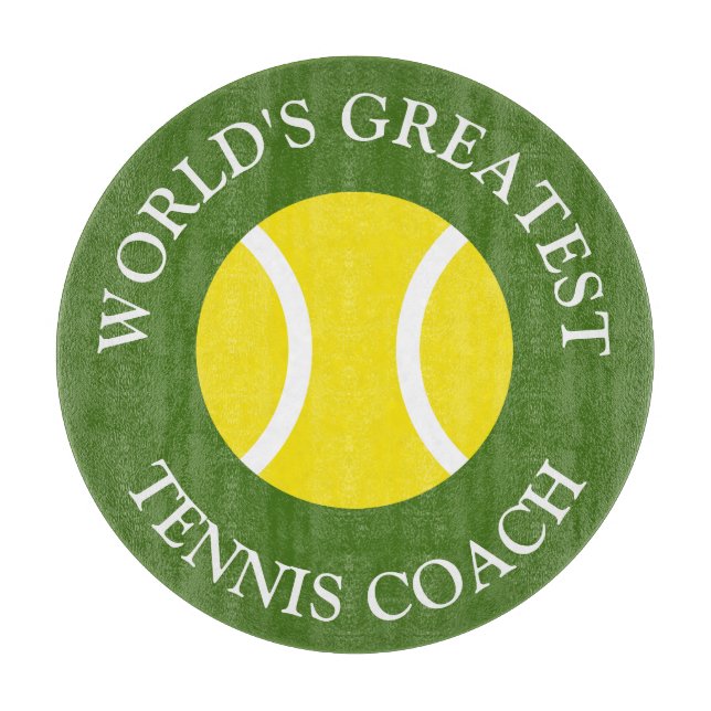 Custom yellow tennis ball Birthday party gift Cutting Board (Front)