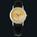 CUSTOM Yellow Whatever, I'm Always Late Anyway Watch<br><div class="desc">CUSTOM Whatever, I'm Always Late Anyway Looks like the numbers fell off the face of this watch because the wearer is always late for appointments and meetings. A funny and humourous accessory for ladies who are always on the go but can't seem to be on time and are always tardy....</div>