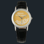CUSTOM Yellow Whatever, I'm Always Late Anyway Watch<br><div class="desc">CUSTOM Whatever, I'm Always Late Anyway Looks like the numbers fell off the face of this watch because the wearer is always late for appointments and meetings. A funny and humourous accessory for ladies who are always on the go but can't seem to be on time and are always tardy....</div>