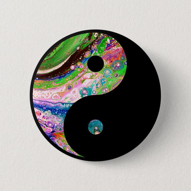 Custom Ying/Yang 6 Cm Round Badge (Front)