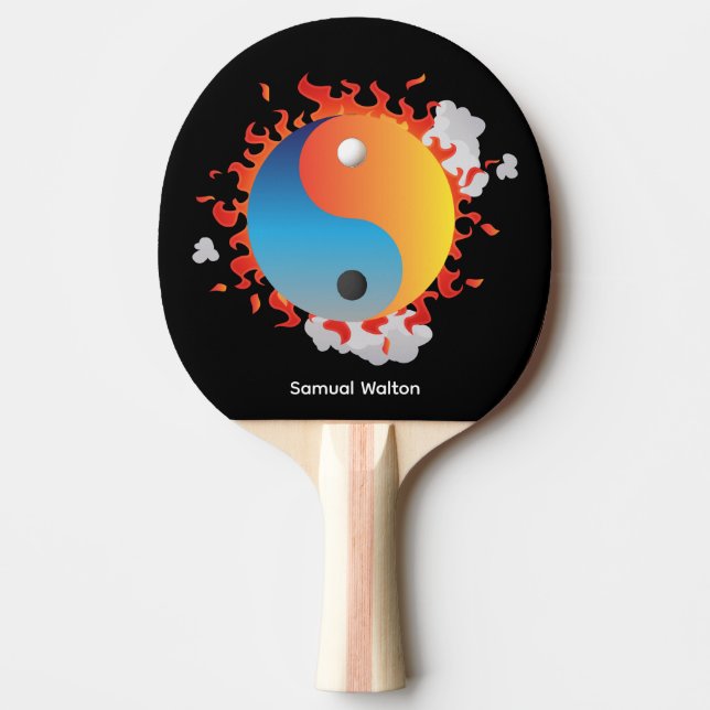 Custom Ying Yang, Zen Taoism Symbol, Male Female  Ping Pong Paddle (Front)