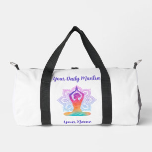 Custom Yoga Duffle Bag with Name & Mantra