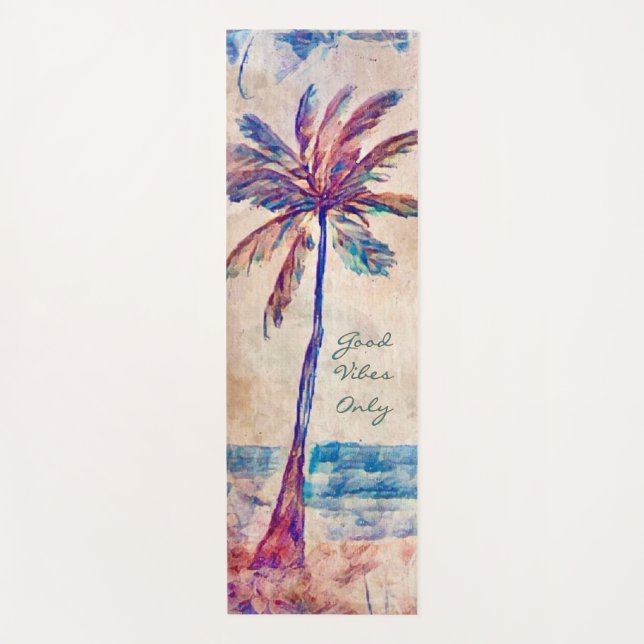 Custom yoga mat Palm tree (Front)