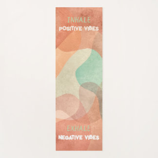 Custom yoga mat positive vibes