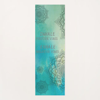 Custom yoga mat positive vibes