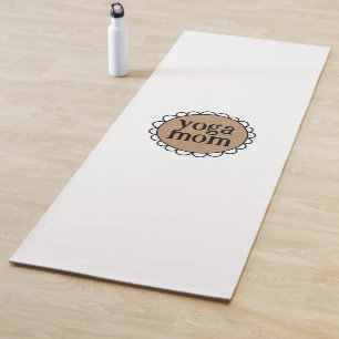 Custom YOGA MOM Scalloped Edge Mat