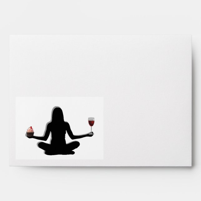 Custom Yoga Party Invitation Envelopes (Front)