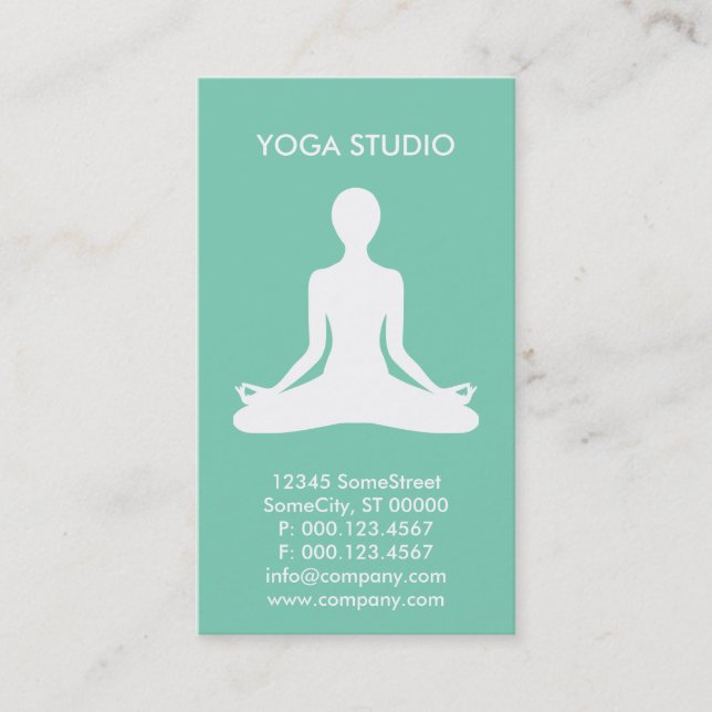 custom yoga studio business card (Front)