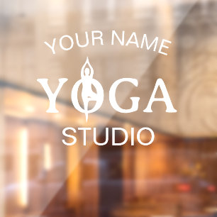 Custom Yoga Studio business logo window cling