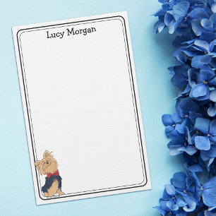 Custom Yorkie Cute Dog Art Stationery