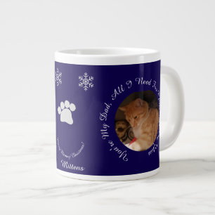 Custom You Are Dad, All I Need , Cat Photo , Large Coffee Mug