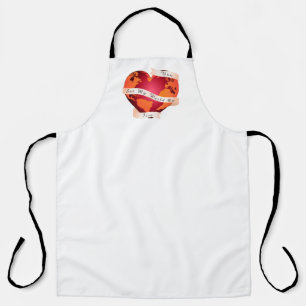 Custom YOU SET MY WORLD ON FIRE Red Earth Ribbon Apron