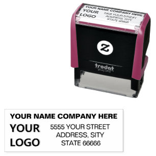 Custom Your Address Name Logo Font Colour Stamp