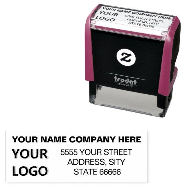 Custom Your Address Name Logo Font Colour Stamp (In Situ)