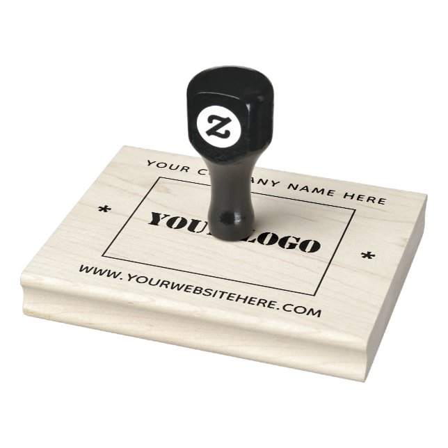 Custom Your Business Logo and Text Rubber Stamp (Stamp)