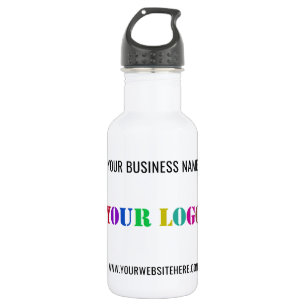 Custom Your Business Logo and Text Water Bottle