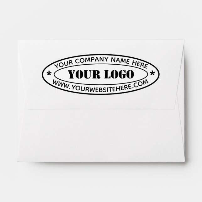 Custom Your Business Logo Custom Text Envelopes (Back (Top Flap))