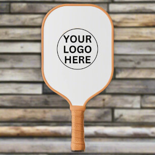 Custom Your Business Logo l Branded Black & White Pickleball Paddle