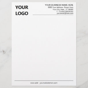 Custom Your Business Logo Name Info Letterhead