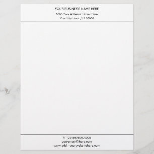 Custom Your Business Logo Office Basic Personalise Letterhead