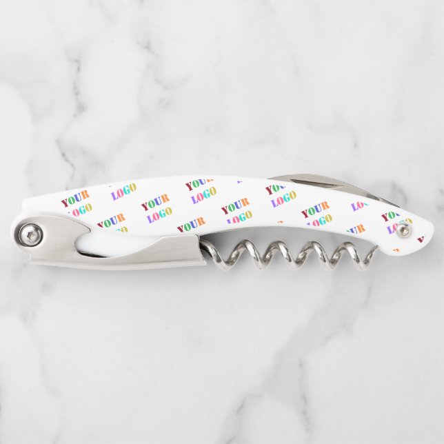 Custom Your Business Logo Promotional Personalised Corkscrew (Front)