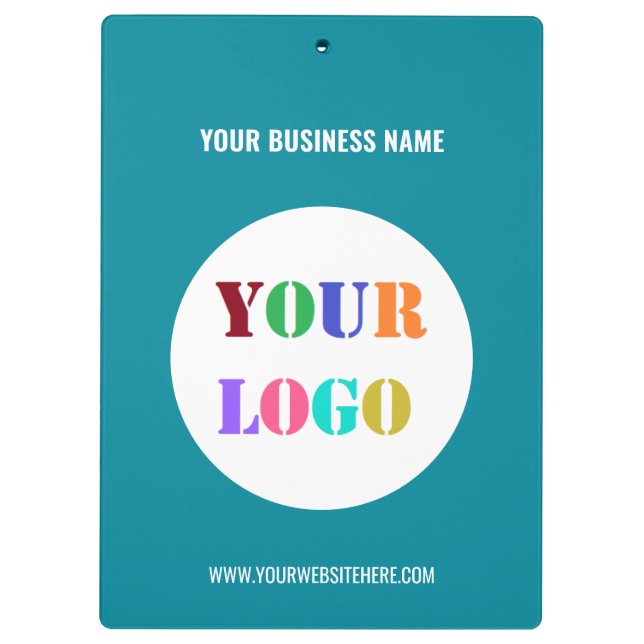 Custom Your Business Logo Text and Colour Clipboar Clipboard (Back)