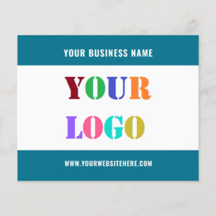 Custom Your Business Logo Text Flyer Choose Colour