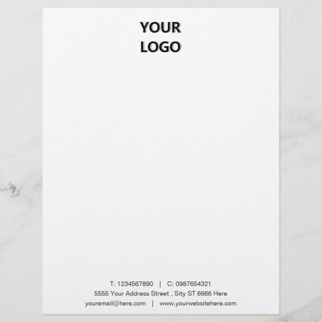 Custom Your Business Personalised Letterhead (Front)