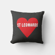 Custom your city or St Leonards heart Throw Pillow