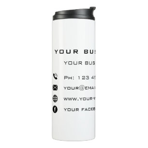 Custom Your Company Info Business Thermal Tumbler