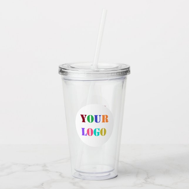 Custom Your Company Logo Acrylic Tumbler (Back)