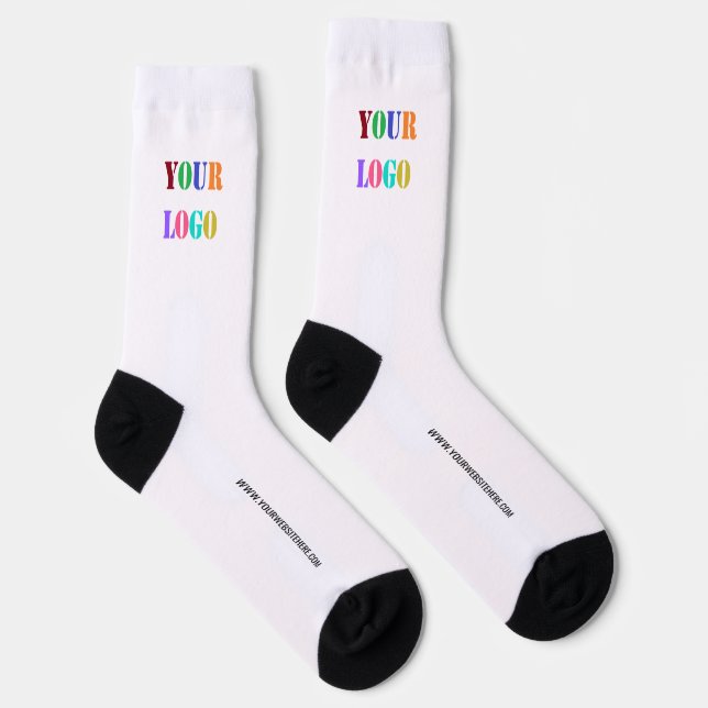 Custom Your Company Logo and Text Business Socks (Right)