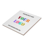Custom Your Company Logo and Text Ceramic Tile<br><div class="desc">Custom Colours and Font - Ceramic Tile with Your Company Logo or Photo Name Website Promotional Personalised Colours / Text - Modern Business or Personal Tiles Gift - Add Your Logo - Image - Photo or QR Code / Name - Company / Website or E-mail or Phone - Contact Information...</div>