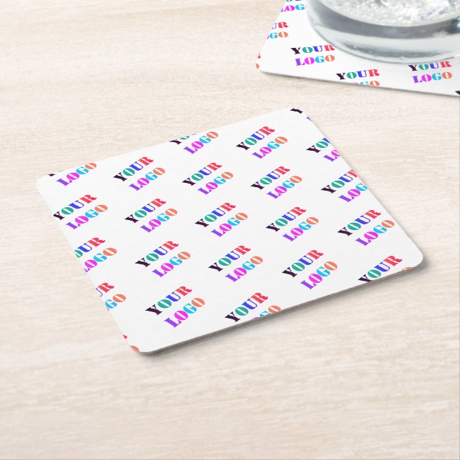 Custom Your Company Logo Business Paper Coaster (Angled)