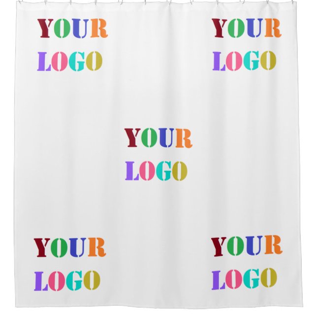 Custom Your Company Logo Business Shower Curtain (Front)