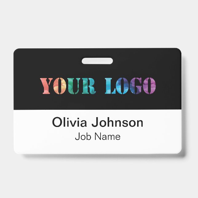Custom your Company Logo Hard Plastic Name Badge ID Badge (Front)