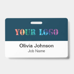 Custom your Company Logo Hard Plastic Name Badge ID Badge