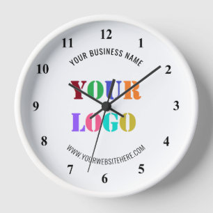 Custom Your Company Logo Name Website Wall Clock