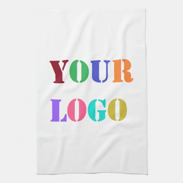 Custom Your Company Logo or Photo Kitchen Towel (Vertical)