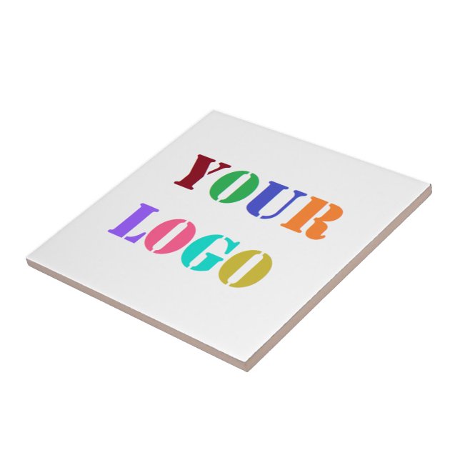 Custom Your Company Logo Personalised Ceramic Tile (Side)