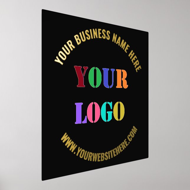 Custom Your Company Logo Text Business Foil Prints (Laydown)