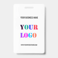 Custom Your Company Logo Text Name Business Badge