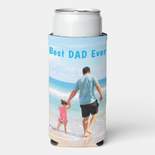 Custom Your Dad Photo Can Cooler - Best DAD Ever