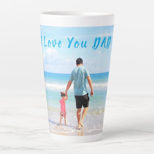 Custom Your Dad Photo Latte Mug Gift with Text (Front)